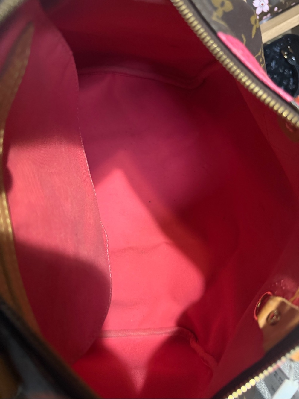 Louis Vuitton Brown Monogram Speedy with Pink V Graphic - Picture 14 of 16